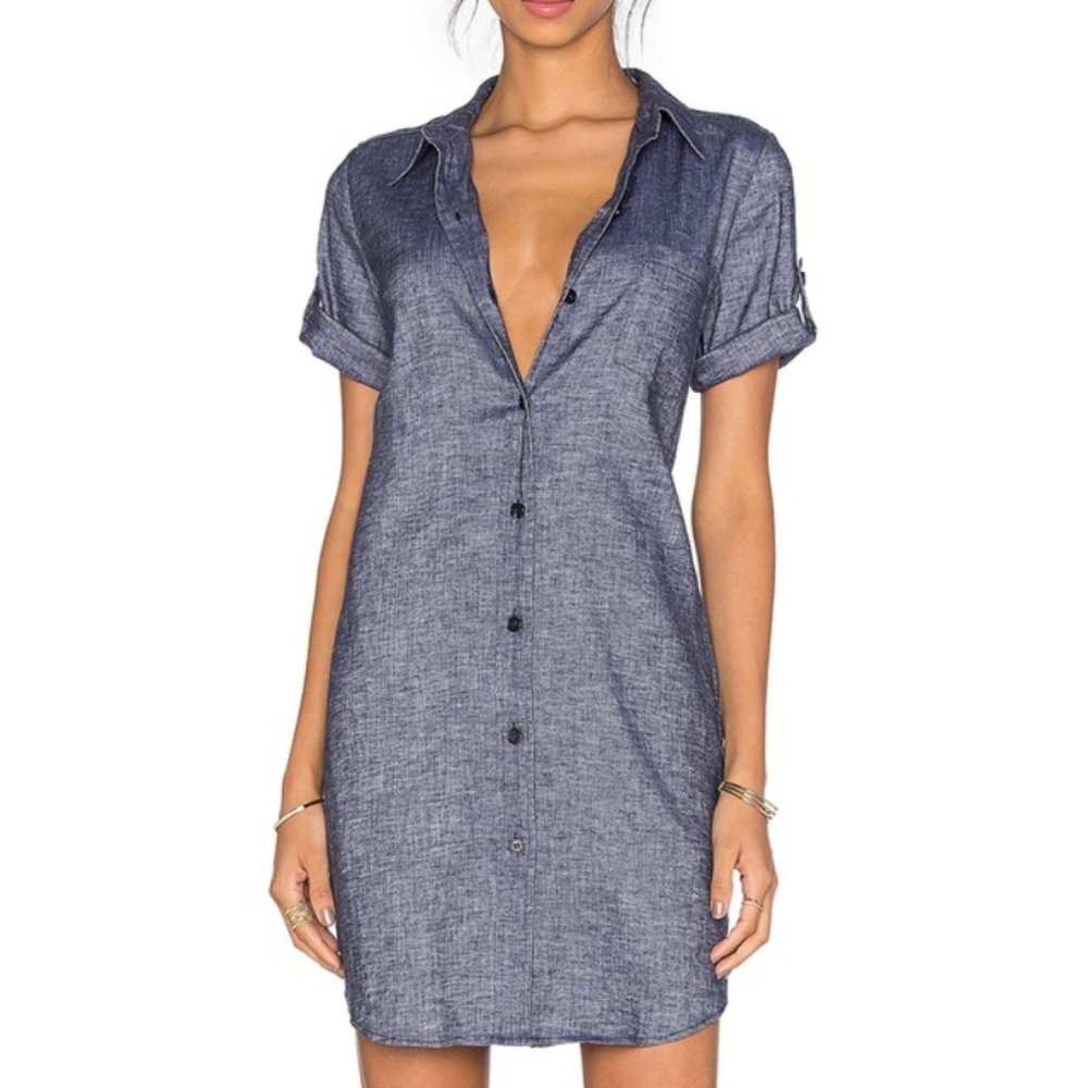Theory Mayvine Dress in Deep Denim